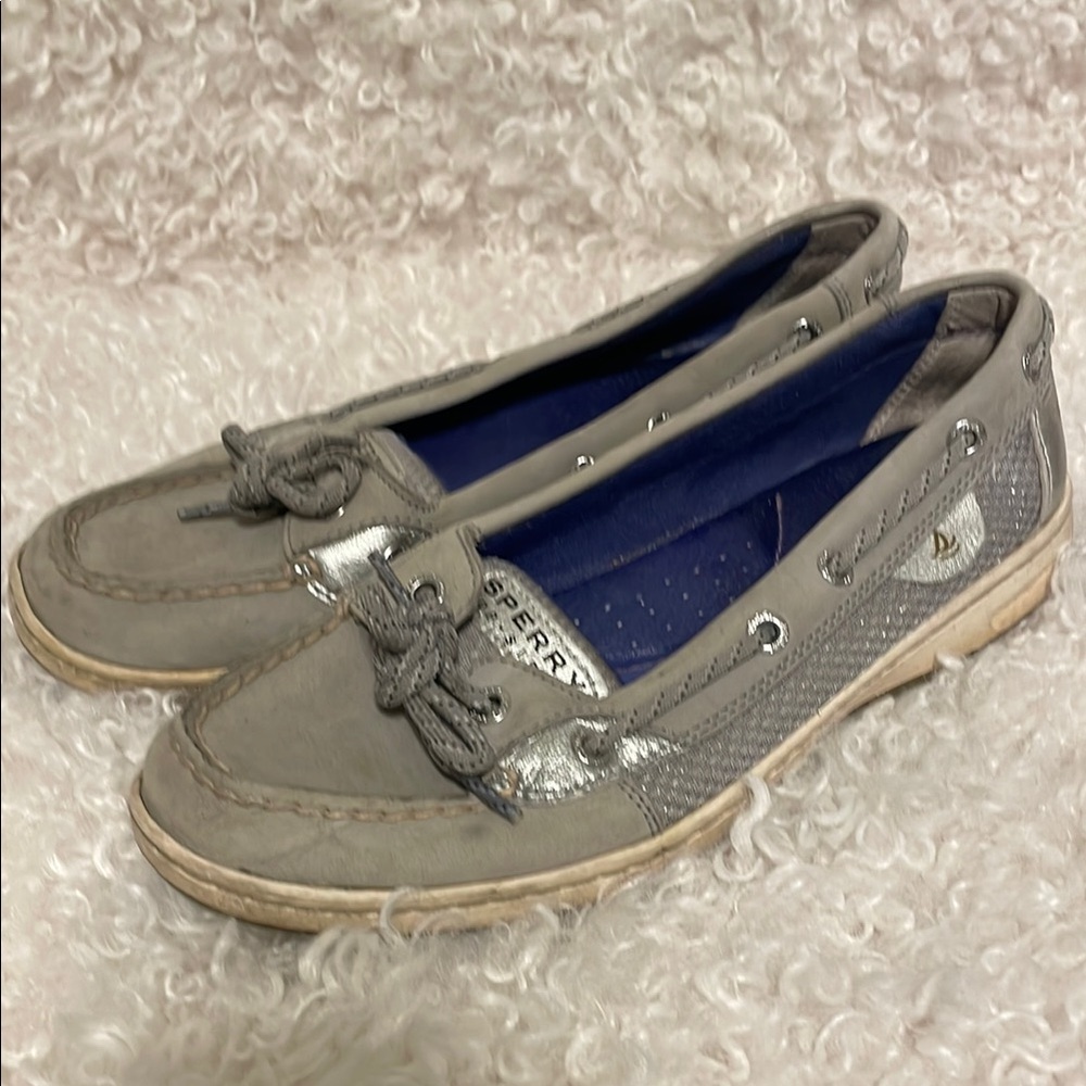 Sperry Women's Silver Boat Shoes